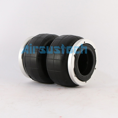 Aluminium Flange Pickup Truck Suspension Air Springs Double Convoluted  1/4'' Fitting Hole